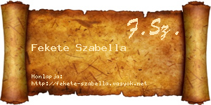 Fekete Szabella névjegykártya